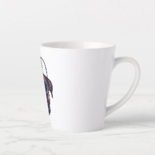 Boxer Hund trägt White Red Blue Milchtasse