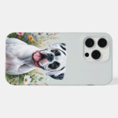 Boxer Hund und Wildblumen iPhone Hülle (Rückseite (Horizontal))