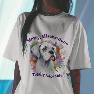 Boxer Hund Unordentlich Schalkhaft Total Niedlich T-Shirt