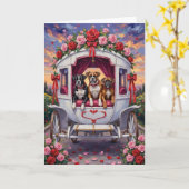 Boxer Hund Valentinstag Karte (Gelbe Blume)