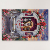 Boxer Hund Valentinstag Puzzle (Horizontal)