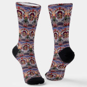 Boxer Hund Valentinstag  Socken (Gewinkelt)