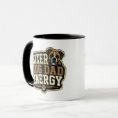 Boxer-Hund-Vater-Energie Tasse (Vorderseite Links)