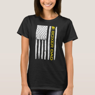 Boxer-Hund-Vater Vintage-Patriotisch Mit Amerikani T-Shirt