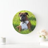 Boxer - Hund - Wall-Uhr Große Wanduhr (Zuhause)