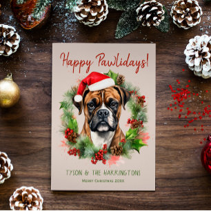 Boxer-Hund Weihnachten Frohe Pfotentage Wiehnachte