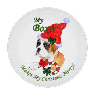 Boxer-Hund Weihnachten Schneidebrett