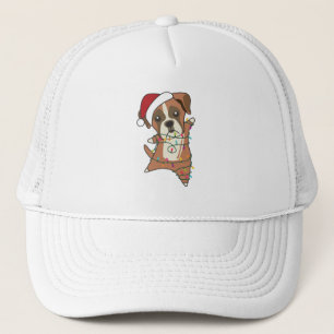 Boxer Hund Weihnachts-Schnee Wintertiere Hunde Truckerkappe