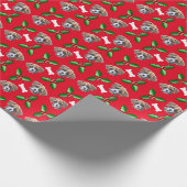 Boxer Hund Weihnachtswrapping Paper Geschenkpapier (Ecke)