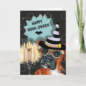 Boxer-Hund wittert glücklich, wie eine spukhafte S Karte (Vorderseite)