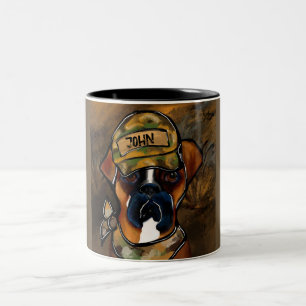 Boxer Hund Zweifarbige Tasse
