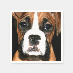 Boxer-Hündchen Serviette