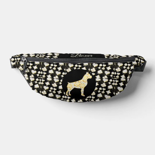 BOXER-HUNDE-BLING BAUCHTASCHE (Ablage )