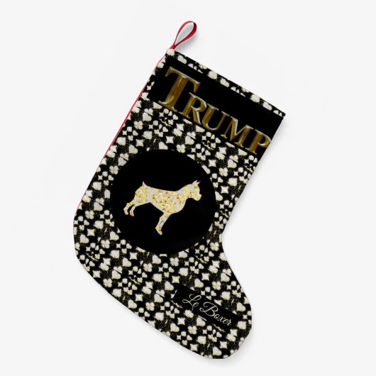 BOXER-HUNDE-BLING KLEINER WEIHNACHTSSTRUMPF (Vorderansicht (hängend))