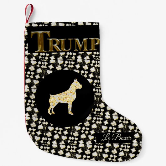 BOXER-HUNDE-BLING KLEINER WEIHNACHTSSTRUMPF (Vorderseite)