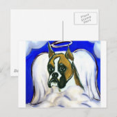 Boxer-Hunde-Engel Postkarte (Vorne/Hinten)