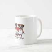 Boxer Hunde Frohen Valentinstag Vintage Kaffeetasse (VorderseiteRechts)