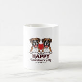 Boxer Hunde Frohen Valentinstag Vintage Kaffeetasse (Mittel)