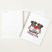 Boxer Hunde Frohen Valentinstag Vintage Planer (Anzeige)