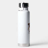 Boxer Hunde Frohen Valentinstag Vintage Trinkflasche (rechts)