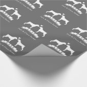 Boxer-Hunde Hochzeit mit benutzerdefiniertem Text Geschenkpapier (Ecke)