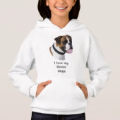Boxer Hunde Portrait Foto Hoodie (Vorderseite)