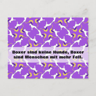 Boxer Hunde Postkarte
