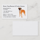 Boxer Hunde retten und Zuhause fördern Visitenkarte (Vorne/Hinten)