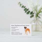 Boxer Hunde retten und Zuhause fördern Visitenkarte (Stehend Vorderseite)