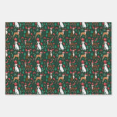 Boxer Hunde Santa Paws Niedlich Geschenkpapier Set (Vorderseite 2)