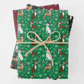 Boxer Hunde Santa Paws Niedlich Geschenkpapier Set (Beispiel)