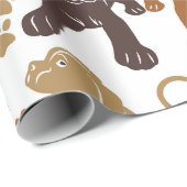 Boxer-Hunde-Silhouette nahtlos Muster Geschenkpapier (Rolleneckpunkt)