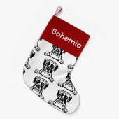 Boxer Hunde Socken Maßgeschneiderte Hundesocken -  (Vorderansicht (hängend))