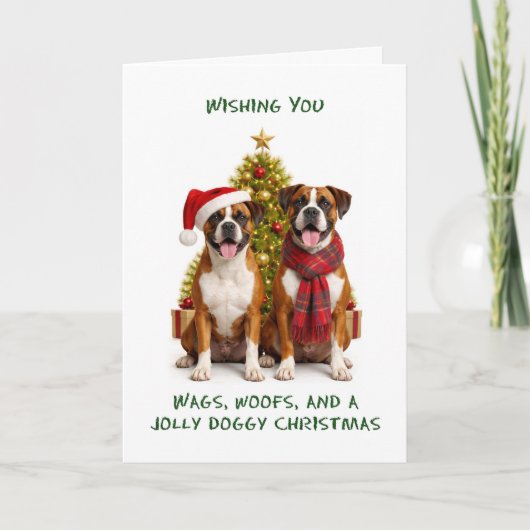 Boxer Hunde Weihnachten (Vorderseite)