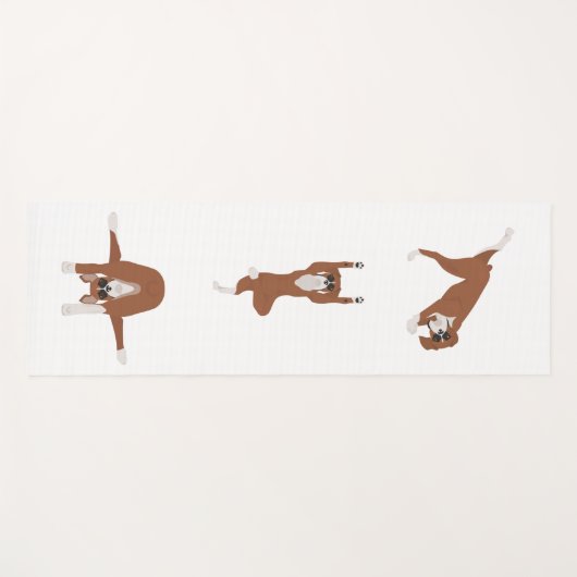 Boxer-Hunde-Yoga-Pose Yogamatte (Vorderseite (Horizontal))