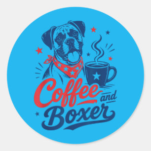 Boxer-Hundebesitzer-Mama-Papa-Tierliebhaber-Männer Runder Aufkleber
