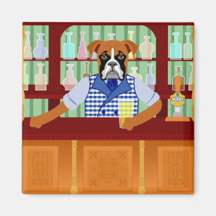 Boxer-Hundebier-Kneipe Magnet