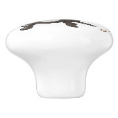 Boxer-Hundeentwurf Keramikknauf (Seitenansicht)