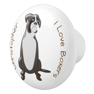 Boxer-Hundeentwurf Keramikknauf