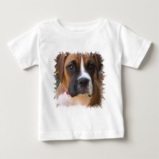 Boxer-Hundeentwurfs-Baby-T - Shirt (Vorderseite)