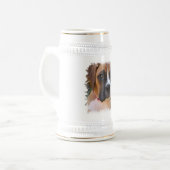 Boxer-Hundeentwurfs-Bier Stein Bierglas (Vorderseite Links)