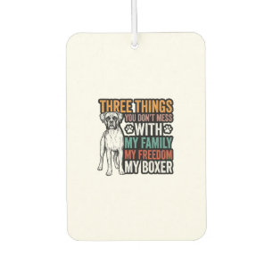 Boxer-Hundefamilie Freiheit Vintage-Shirt-Design_1 Autolufterfrischer
