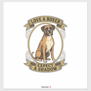 Boxer-Hundefan-Shirt Vintage-Gravur Lustiges Haust Aufkleber