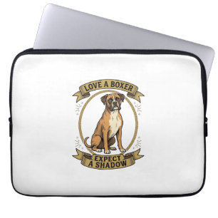 Boxer-Hundefan-Shirt Vintage-Gravur Lustiges Haust Laptopschutzhülle
