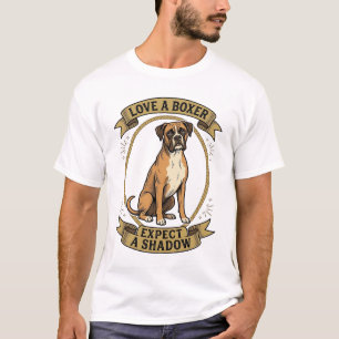 Boxer-Hundefan-Shirt Vintage-Gravur Lustiges Haust T-Shirt
