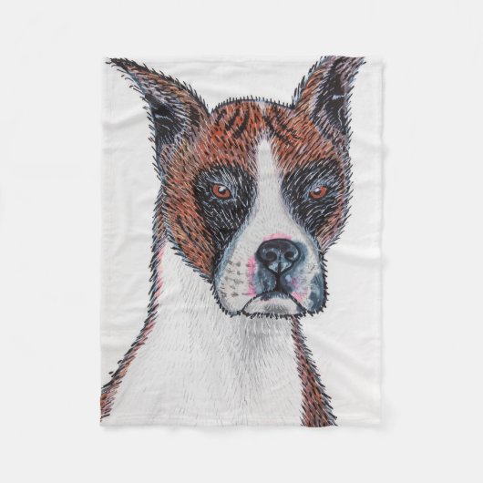 Boxer-Hundefelldecke  Fleecedecke (Vorderseite)