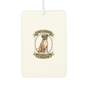 Boxer-Hundefreund-Shirt Vintage-Gravur Lustiges Ha Autolufterfrischer