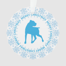 Boxer-Hundefrohe Weihnacht-Schneeflocke-Verzierung Ornament