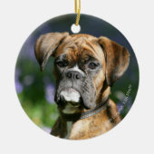 Boxer-HundeHeadshot Keramikornament (Vorne)