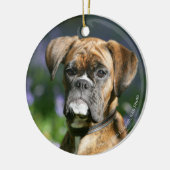 Boxer-HundeHeadshot Keramikornament (Links)